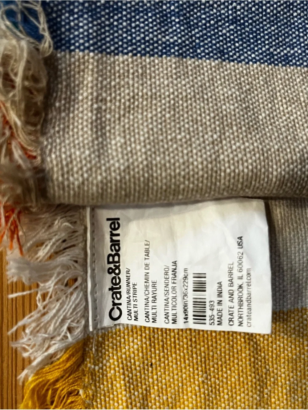 Crate & Barrel Cantina Multi-Stripe Runner
